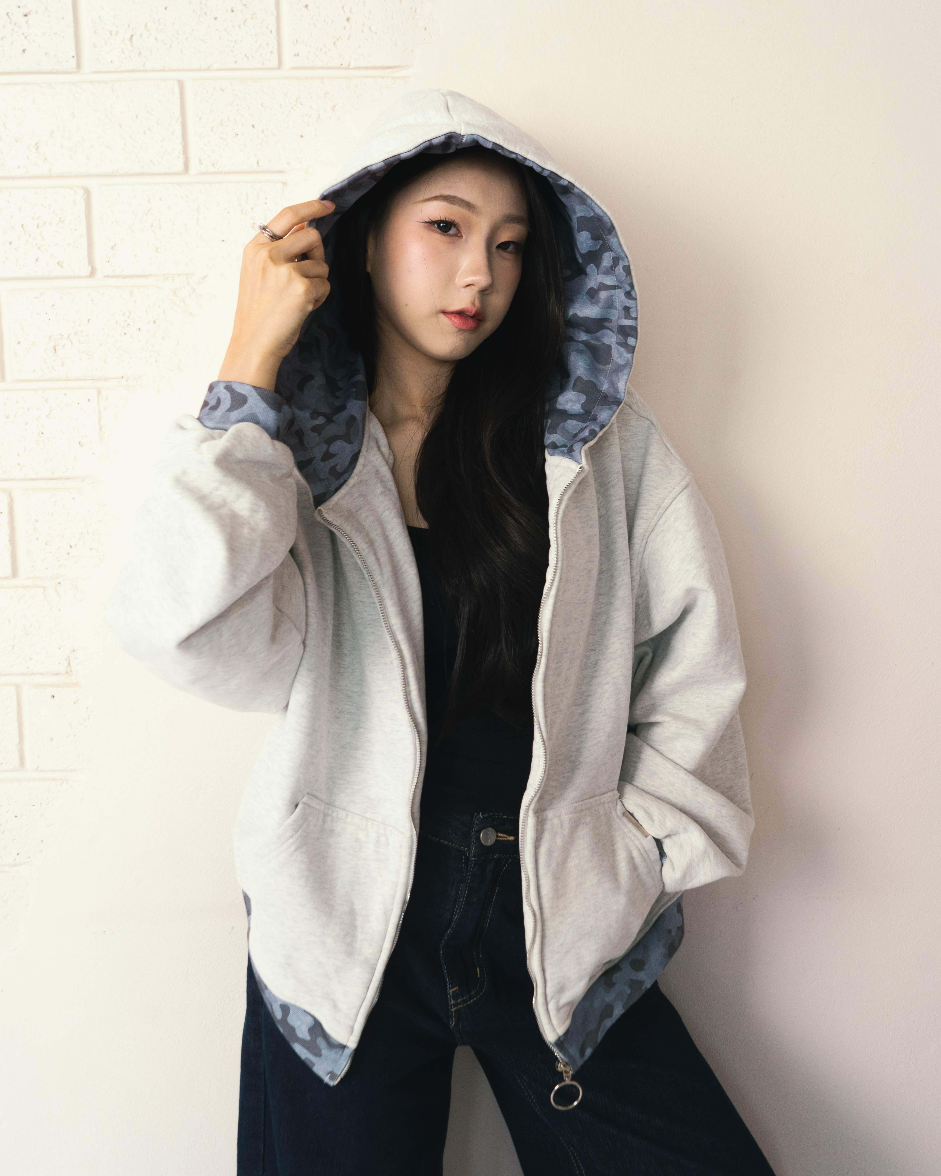Camo Graphite Zip-up
