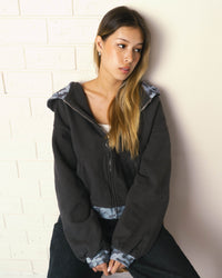 Camo Charcoal Zip-up
