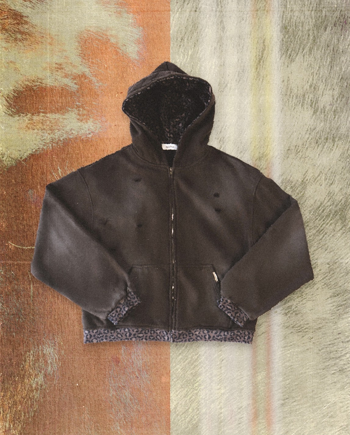 Leopard Mocha Zip-up
