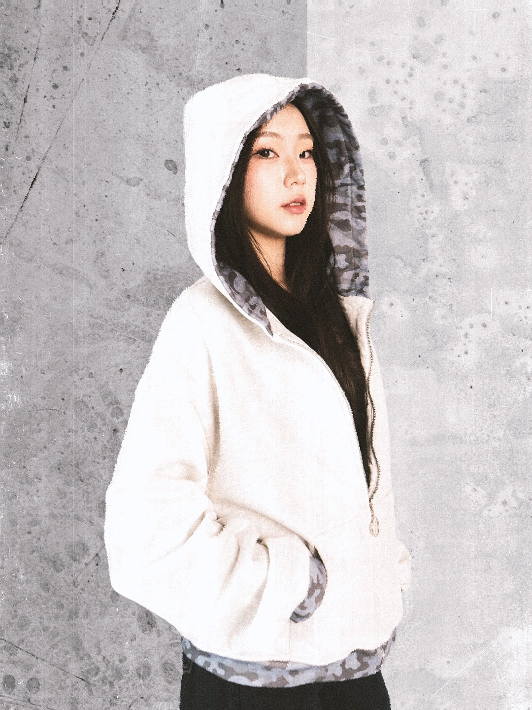 Camo Graphite Zip-up