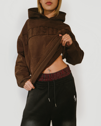 Patched Mocha Hoodie