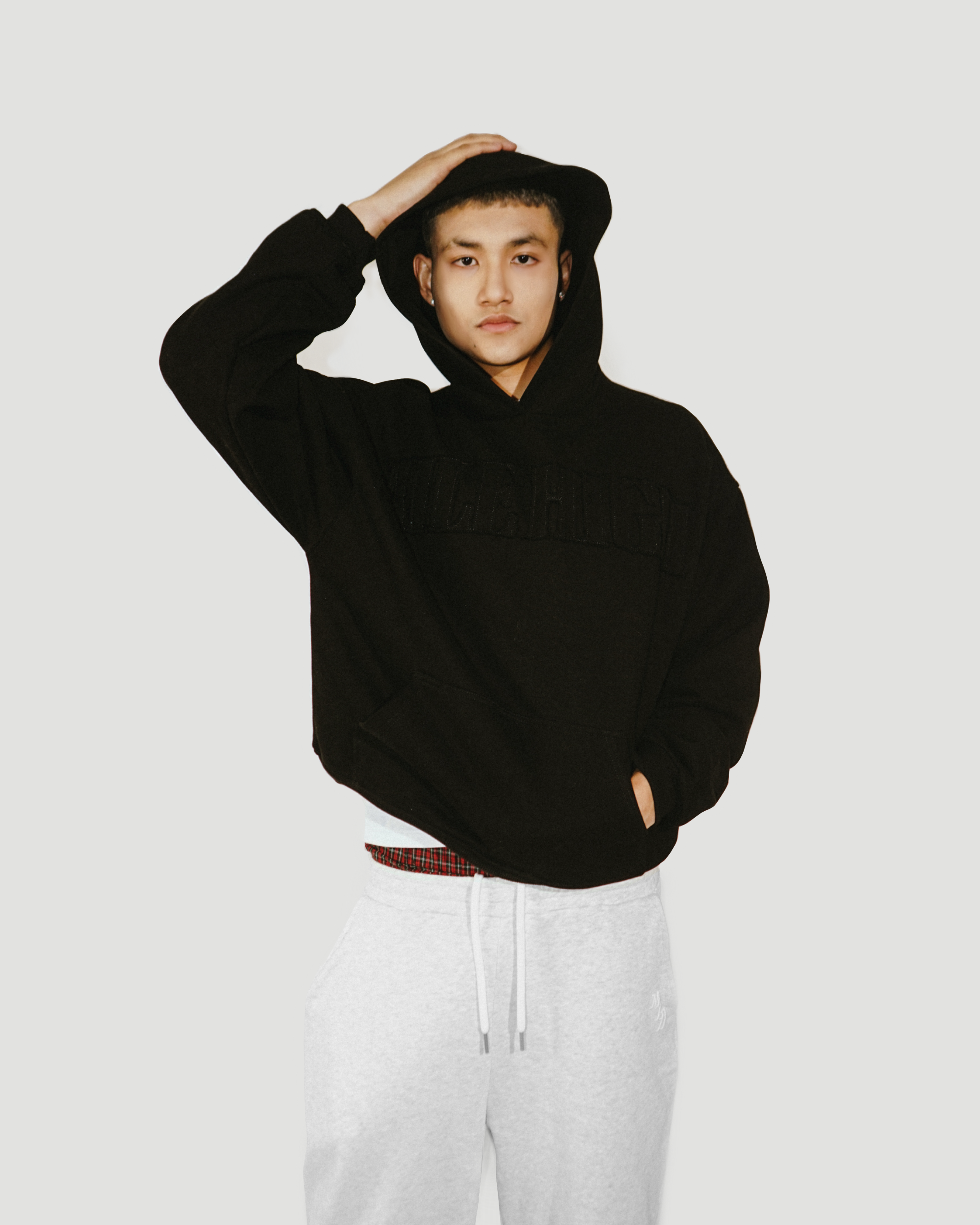 Patched Onyx Hoodie