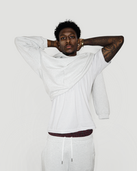 Patched Graphite Hoodie
