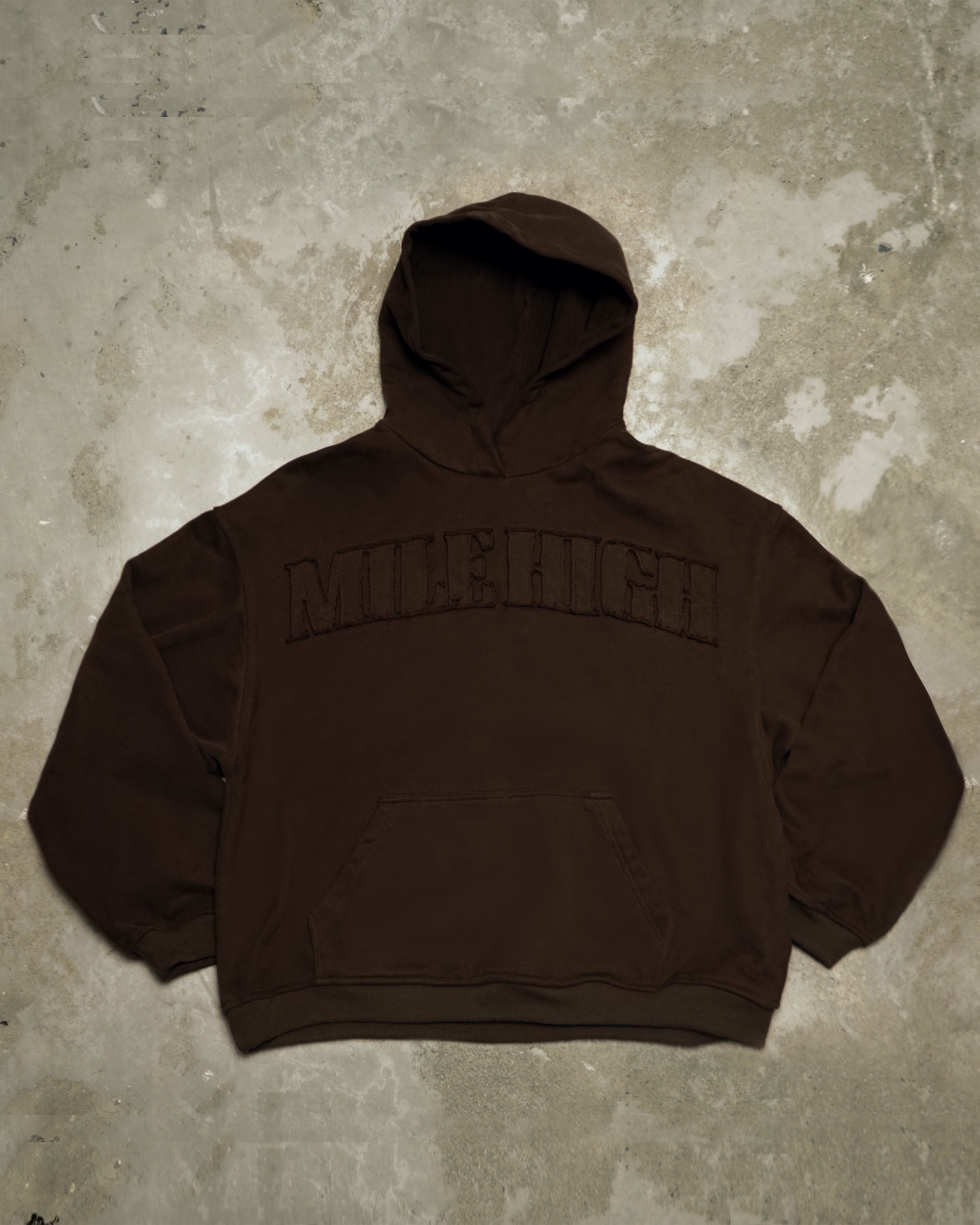 Patched Mocha Hoodie
